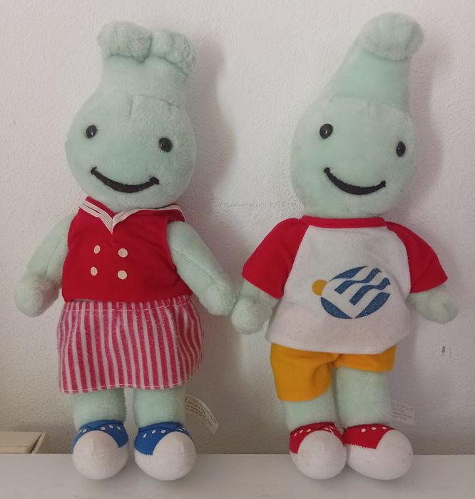 Conjunto de peluches mascote da Expo 98