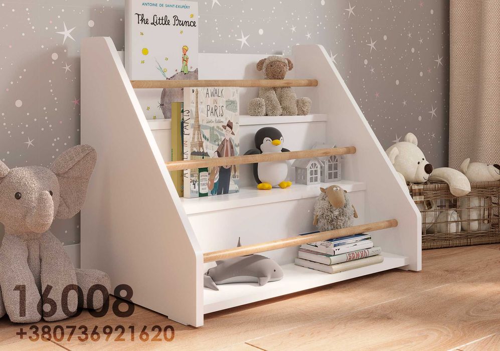 ОПЛАТА ЧАСТИНАМИ ‼️ Ступінчата полиця на 3 комірки для книг та іграшок