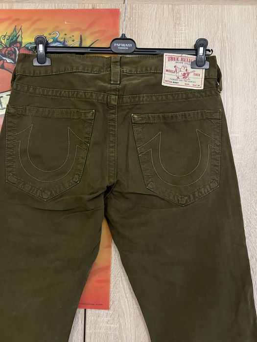 Jeansy True Religion Bobby Straight Green