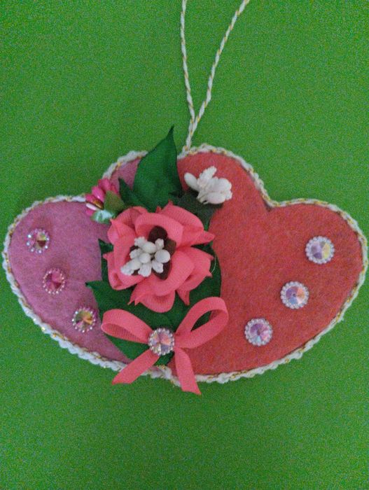 Объемные композиции  ко дню святого Валентина ручной работы