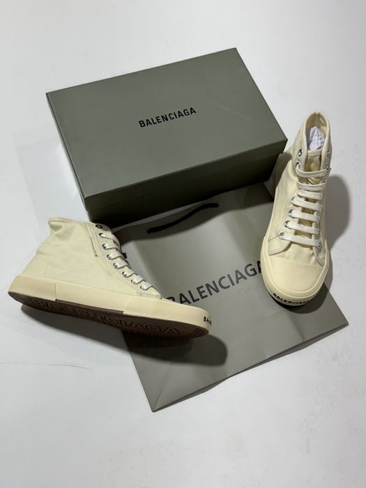 кеды Balenciaga Paris High-Top White Sneakers