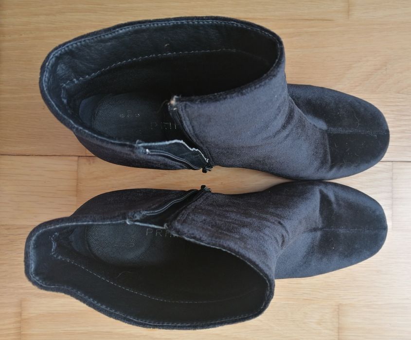 Botas pretas veludo