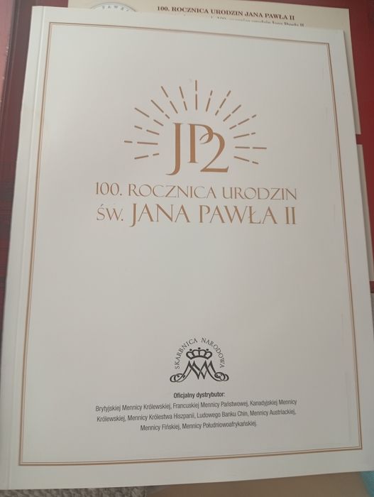Moneta 100 Rocznica Urodzin Jana Pawła 2 miedzionikiel