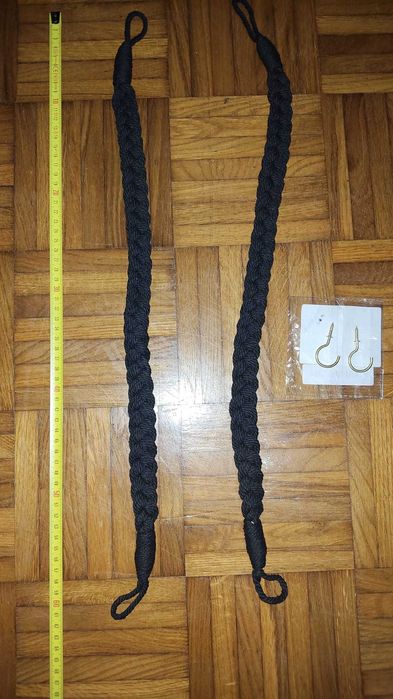 2 laços de cortinas trançados à mão - Home Queen