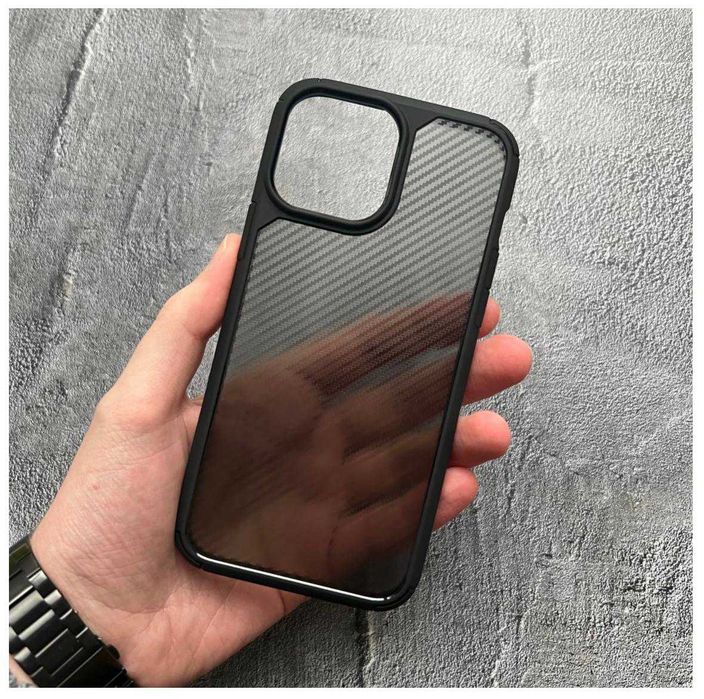 Carbon case Чохол на iPhone від 11 до 14 Pro Max