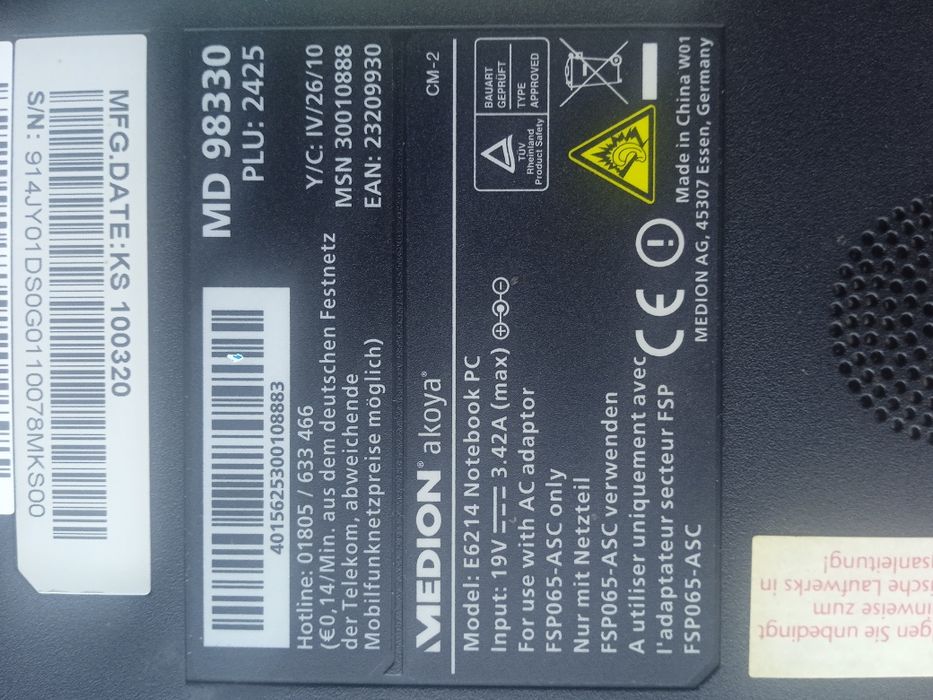 Laptop Medion akoya E6214