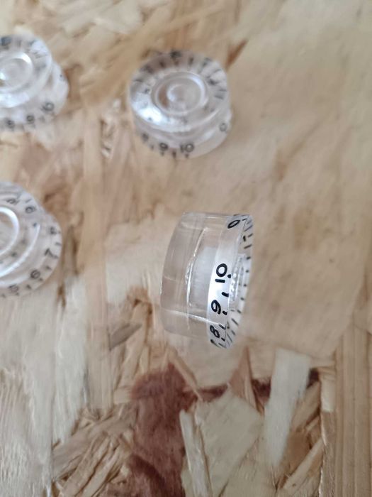 Guitar Control knobs 4pcs Transparent