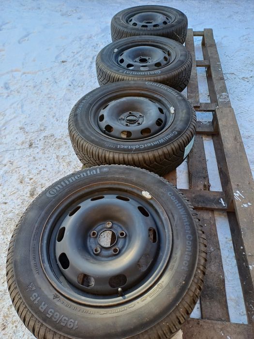 Koła zima 15" 5x100 Golf 4 Leon Audi A3 Octawia Continental 195 65 R15