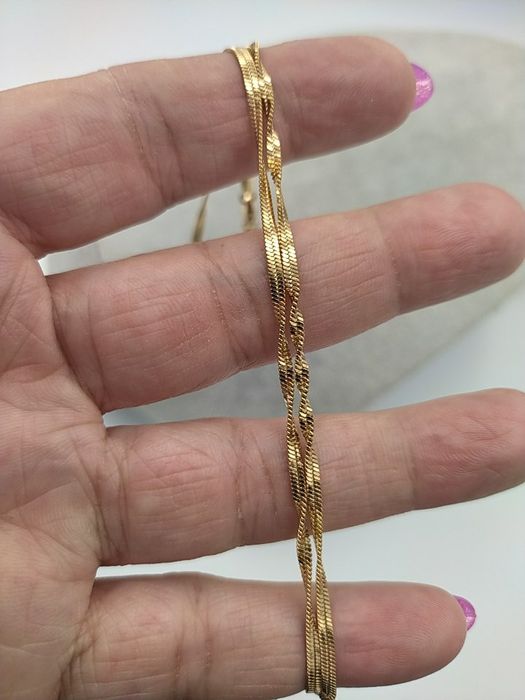 Łańcuszek singapurka twarda 45 cm 2,2 mm