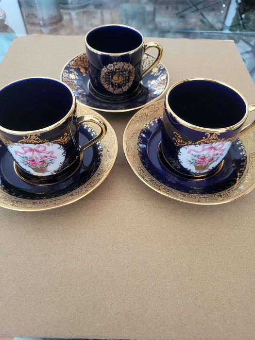 Blue Teacup Set - Limoges64550488917377120