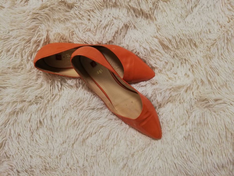 baleriny skórzane Högl 6 rozmiar 39 pomarańcz baleriny Högl 39