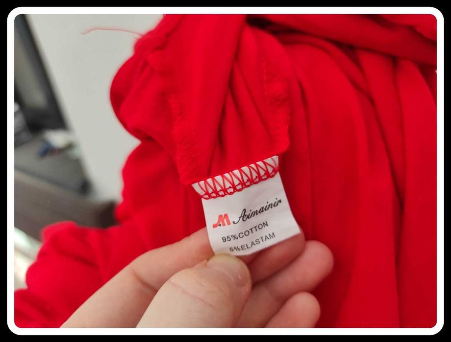 Czerwona nowa sukienka oversize z kieszeniami XL/XXL