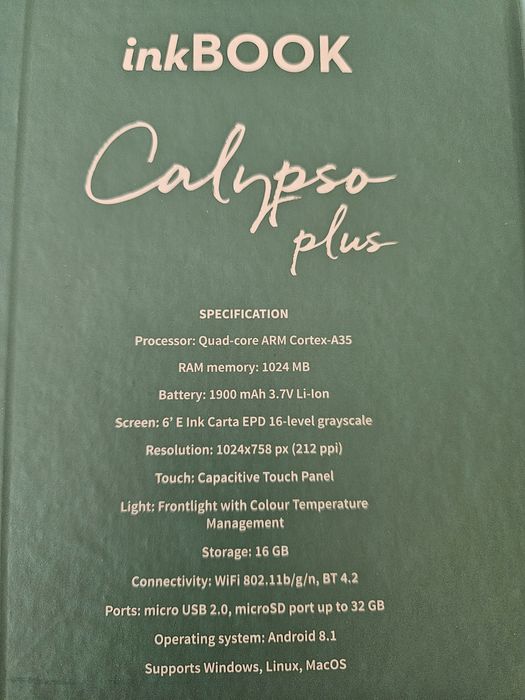 Czytnik InkBook Calypso Plus - żółty
