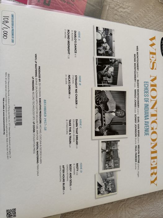 Disco vinyl Wes Montgomery - Echoes of Indiana Avenue ed. limitada
