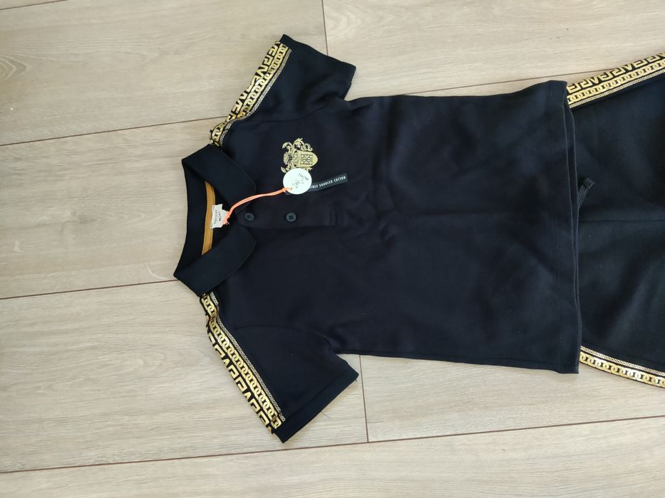 Nowy komplet dresowy dzieciecy czarny rover island 104 3-4lata