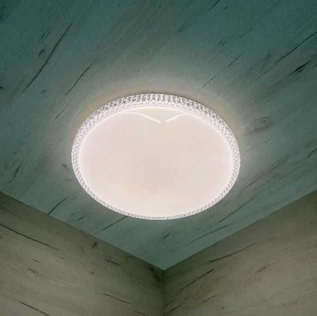 LED светильник с пультом и без – хрустальная люстра, мощность на выбор