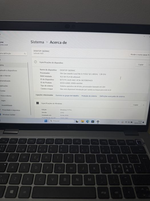 Dell Latitude 5420 | Intel Core i5 11ª Geração | 16GB RAM | SSD 256GB NVMe | Garantia 12 Meses | FaceID+Impressão Digital