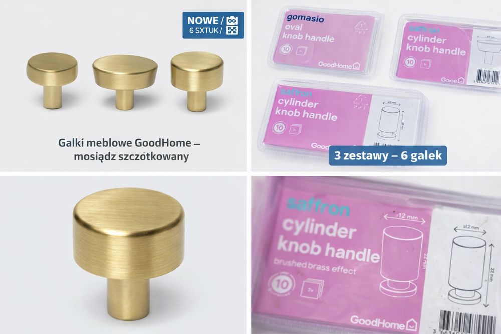 Gałki meblowe 3 zestawy