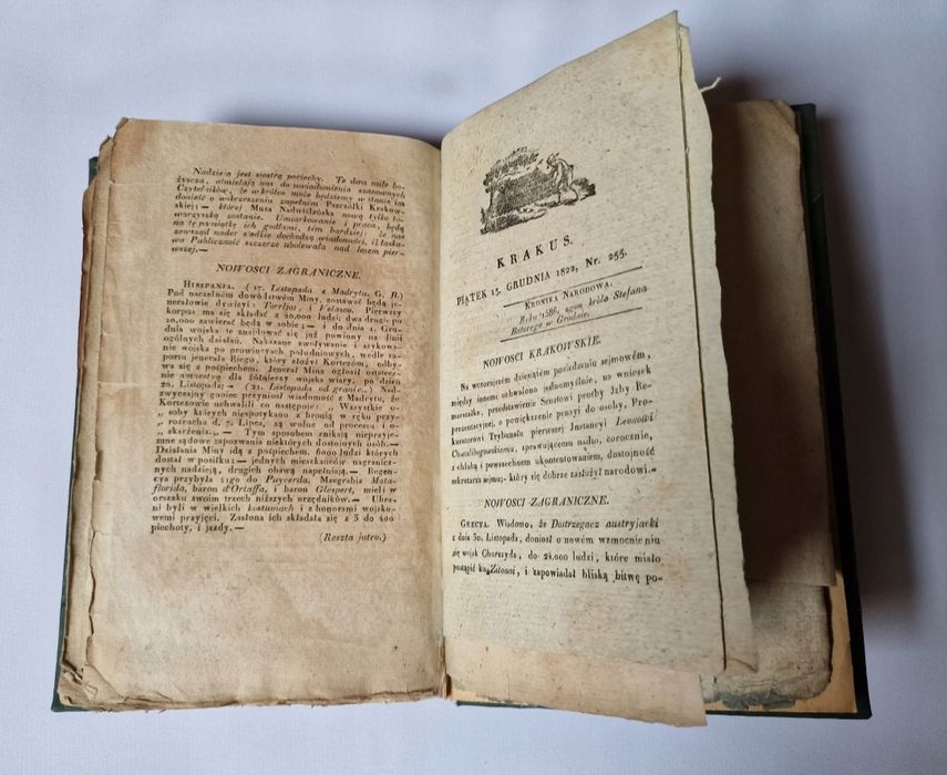 Czasopismo Krakus 1822, ponad 70 numerów w tym pierwsze, wielki unikat