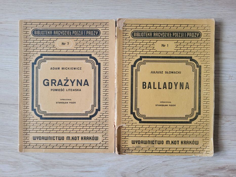 Grażyna - A. Mickiewicz oraz Balladyna - J. Słowacki - 1947 r.