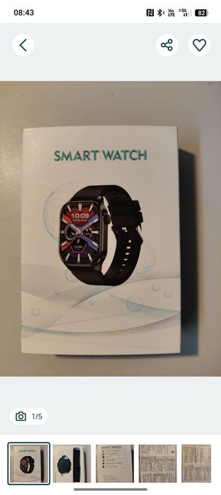 Smartwatch damski i męski czarny i różowy