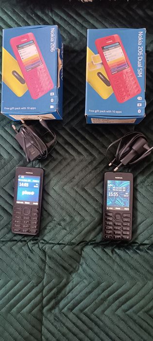 Nokia 206 dwie sztuki Alcatel 3088X