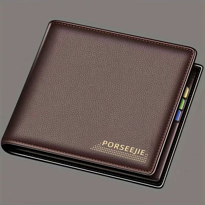 Carteira elegante e prática - em pele sintética