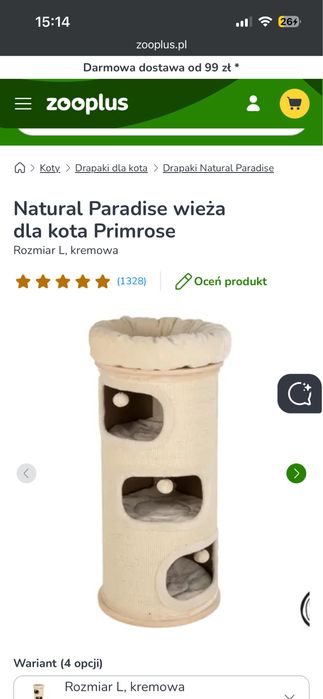 drapak Natural Paradise wieża dla kota Primrose