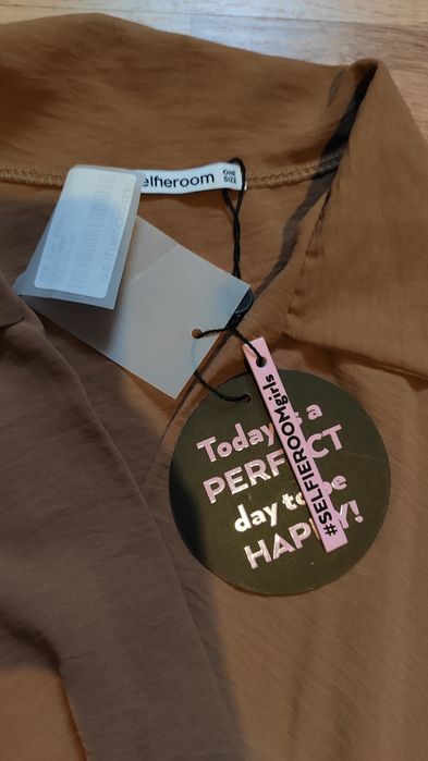 Sukienka w kolorze kawy z mlekiem, nowa, r. uniwersalny