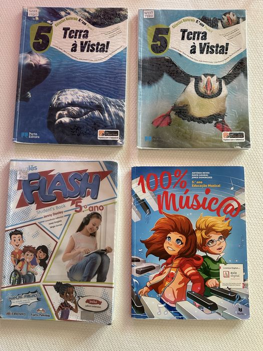 Manuais escolares e Cadernos de atividades do 5º ano