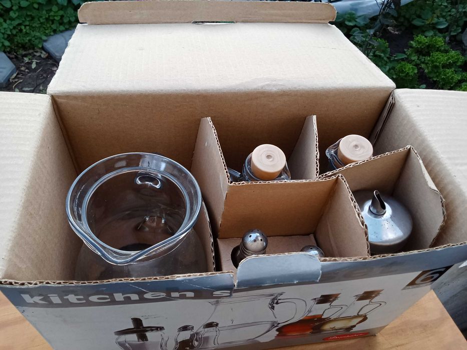 Conjunto de 6 Peças Cozinha Mesa Temperos NOVO EM CAIXA
