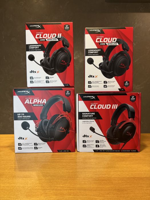 Навушники HyperX Cloud Alpha та HyperX Cloud core II , lll, Flight PS