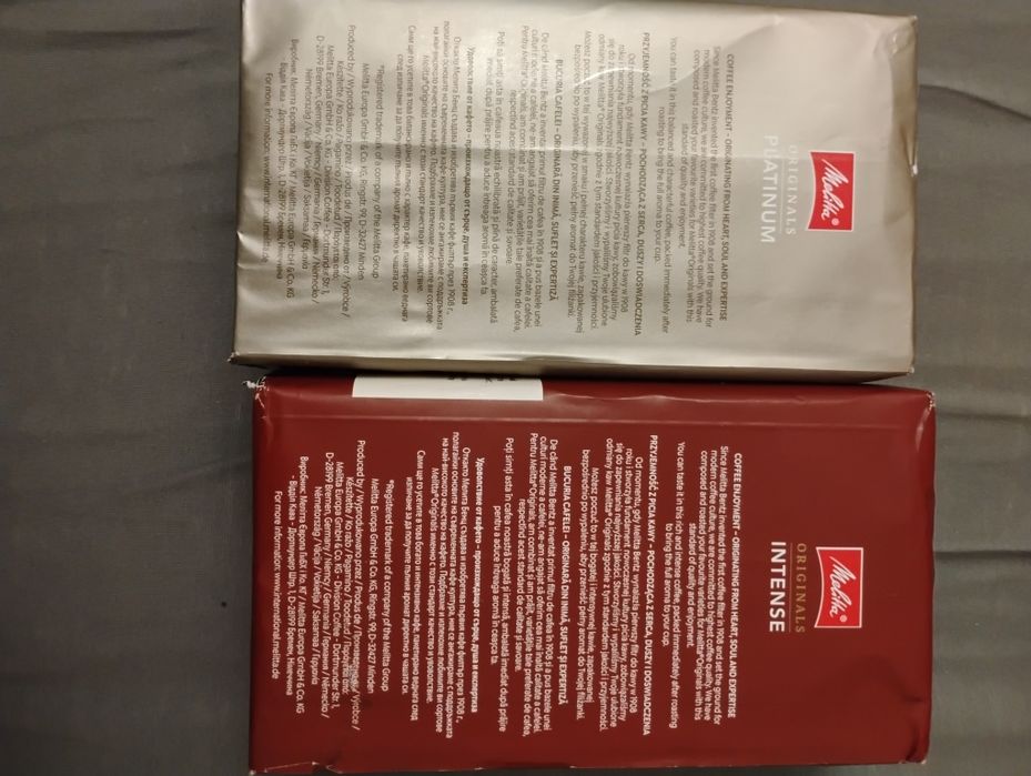 Melitta kawa mielona 2x500 g.Platinum Intense
