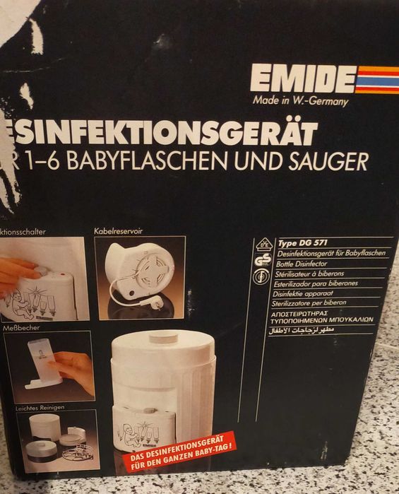 Sterilizer for 1 to 6 Emide Bottles Plus 2 Additional Bottles64729812678530123