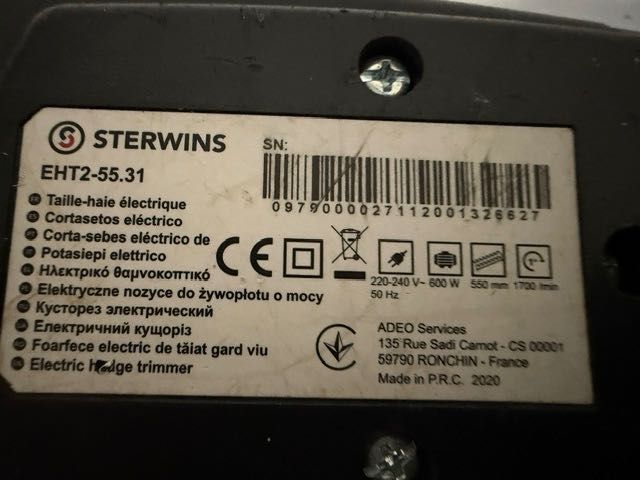 Corta-sebes elétrica Sterwins com pouco uso