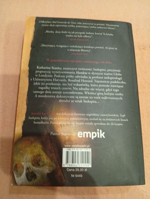 Książka "Szyfr Szekspira"