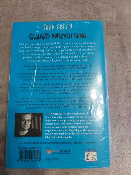 Książka John Green Gwiazd Naszych Wina