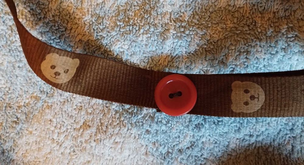 smycz do kluczy, brązowa smycz w misie, saga
