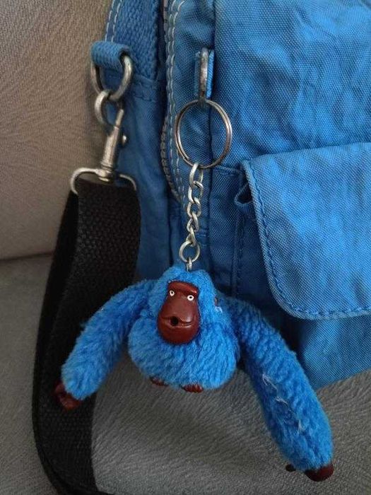 Оригінальна сумка Kipling sky blue з фірмовою мавпочкою