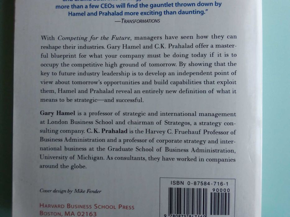 Livro "Competing for the future", de Gary Hamel e C. K. Prahalad