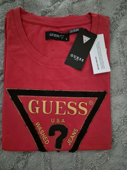 T shirt czerwony r. S guess