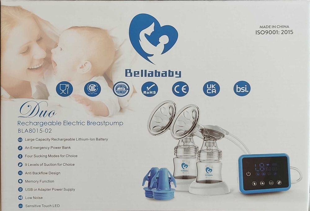 Bomba Tira-Leite Elétrica Recarregável Bellababy Duo