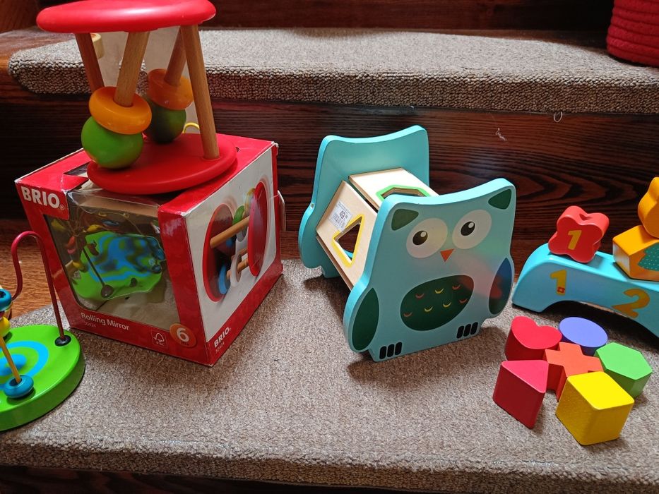Zabawki drewniane tildo sorter brio wbijak klocki btoys przeplatanka