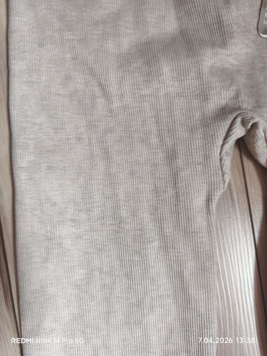 Legginsy bawełniane prążek