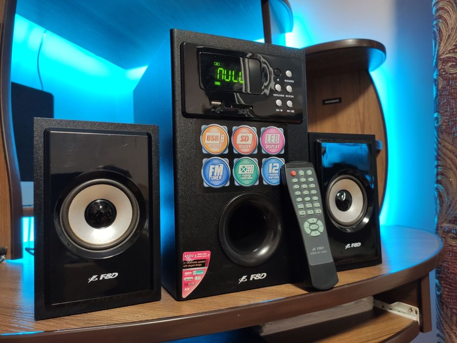 Акустична система 2.1 F&D А555u колонки сабуфер аудіо мультимедіа саб