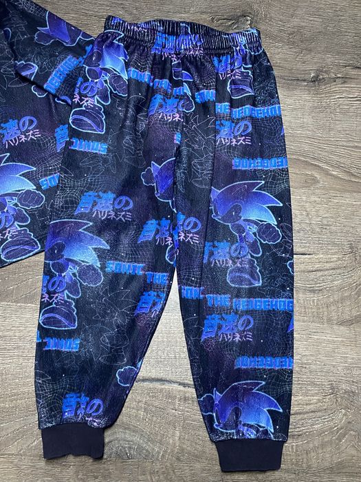 Сонік велюрова піжама хлопчику 5-6р.комплект кофта-штани для дому