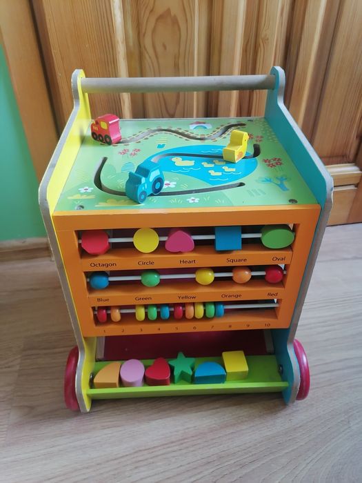 Chodzik pchacz kostka edukacyjna 3w1