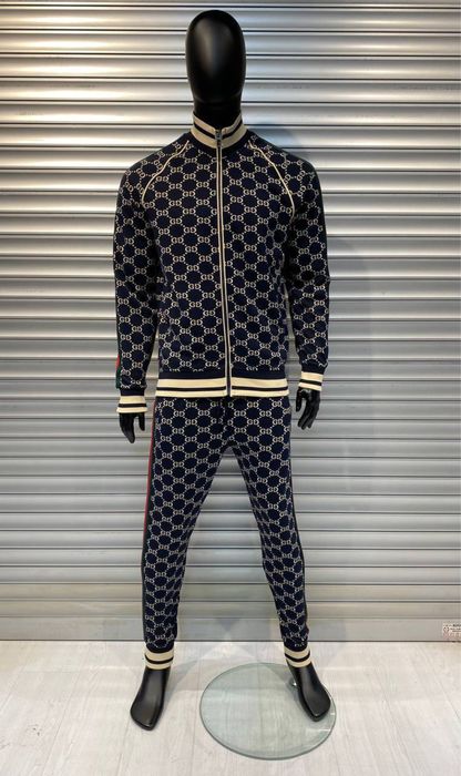 Спортивний костюм Gucci чоловічий темно-синій, костюм гуччі чоловічий