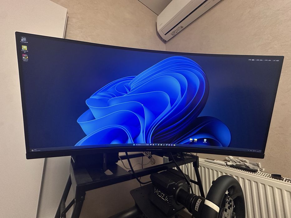 Монітор ASRock PG34WQ15R2B - 34 дюйми, 3440x1440, 165 Гц, 21:9, вигнутий екран - 1500R