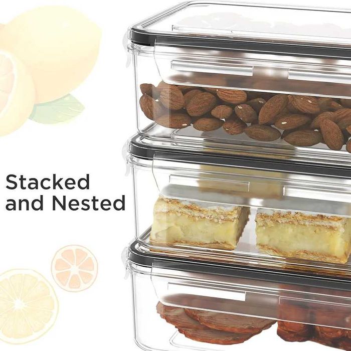 JSCORES Pojemniki do przechowywania żywności z pokrywkami
